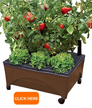 Earth Brown Resin Raised Garden Bed Grow Box1